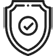 Shield emblem representing data protection